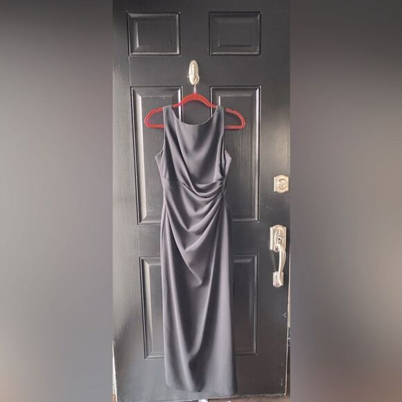 VTG Cache Black Drape Cocktail Dress Size 4 - Picture 2 of 12